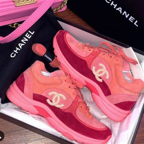 chanel pale pink|pink Chanel sneakers.